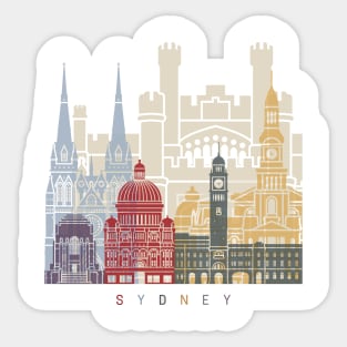 Sydney V3 skyline poster Sticker